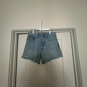 Aritzia Hi Mid-Thigh Denim Short | Size 27